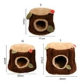 thumbnail image 5 of Dengjunhu Hamster Nest Lovely Appearance Stump Design Flannel Comfortable Squirrel Bed Hammock for Small Animals, 5 of 7