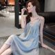 thumbnail image 1 of Camisón con cuello en V para mujer, ropa de dormir de estilo coreano, pijama con tirantes finos, ropa de casa sólida, verano, 2023, 1 of 4