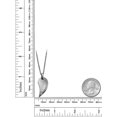 thumbnail image 2 of Gem Stone King Stainless Steel Gun Metal Color Hope Leaf Pendant With Diamond Accent, 2 of 3