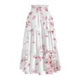 thumbnail image 4 of BDPORKAS Midi Skirts for Women Swing Flowy Cute Floral Printed A-Line Casual Elastic Waist Casual Loose Ruffle Fashion Midi Skirts, 4 of 6