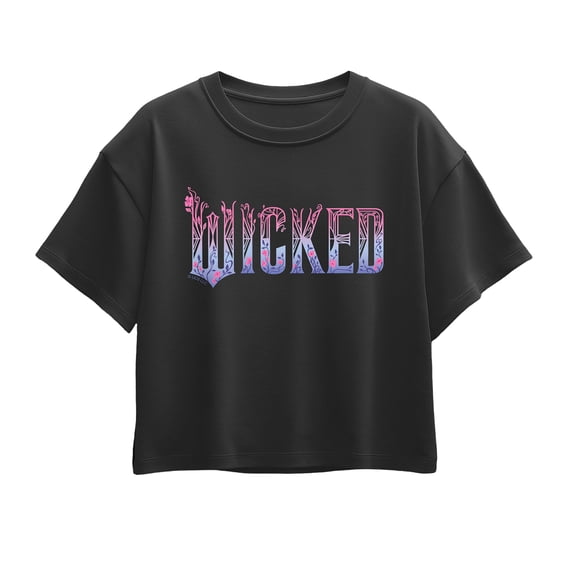 Wicked - Pink Blue Logo - Youth Girls Boxy T-Shirt
