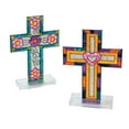 thumbnail image 2 of Fun Express Cross Suncatcher Craft Kit with Stand - Craft Supplies for Kids and Adults Perfect Creative Art Projects Great for Weddings Parties and Special Occasions Stained Glass Design - 12 Pieces, 2 of 4