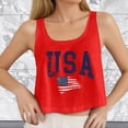 thumbnail image 2 of Gpoecd Débardeurs pour Femmes Grande Taille Été Confortables Mode Col Rond Imprimé Sans Manches Haut Camisole pour Femmes Débardeurs Rouge,m, 2 of 4