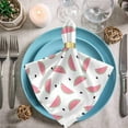 thumbnail image 3 of GZHJMY Fresh Summer Pink Watermelon Slices Cloth Napkins, Set of 4 20 x 20 Inch Soft & Comfortable Polyester Dinner Napkin for Family Gatherings, Banquet, Cocktail, Parties, 3 of 6
