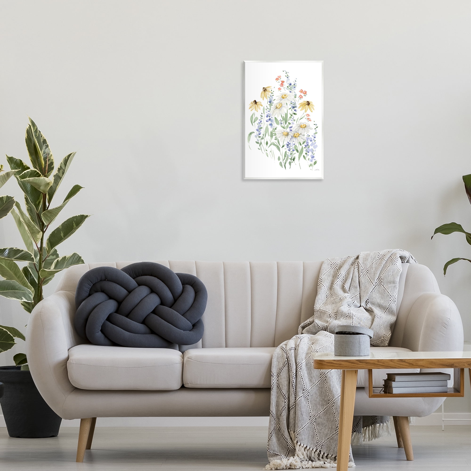 Stupell Industries Soft Summer Garden Botanical & Floral Painting Unframed Art Print Wall Art, 13 x 19