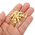 thumbnail image 5 of Uxcell 33mm/1.3" Length Chandelier Connector Clip Chandelier Bowtie Pin Golden 150 Pack, 5 of 6