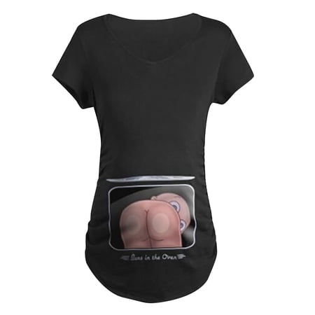 

Plus Size Casaul Summer Tops for Women Women s Fashion Casual Maternity Dressy Short Sleeve Cute Baby Digital Printed Top Summer Solid Color Casual Tee