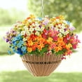 thumbnail image 2 of Artificial Flowers for Outdoors, 12 Bundles Fake Flowers Bulk UV Resistant Daisy Flowers Plastic Greenery Shrub Plant Window Box Flowers for Wedding Garden Home Porch Summer Decor White, 2 of 9