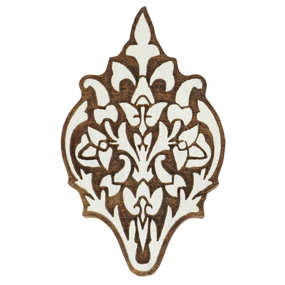 IBA Indianbeautifulart Textile Printing Block Asian Floral Motif Hand Carved Wooden Stamp Wood Block Printing Textile Stamps For Fabric/ Pottery Blocks-2.5
