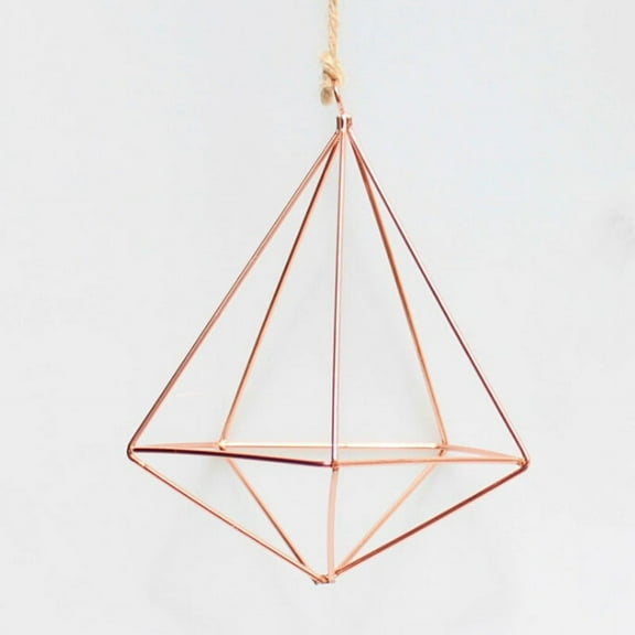 Hanging Flower Pot Swing Flower Basket Tillandsia Air Plant Flower Pot Holder Decorative Triangular Metal Frame Freestanding