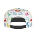 thumbnail image 4 of Fotbe Happy Easter Rabbit Flat Bill Visor Cap Classic Snapback Hat Polyester Foam Trucker Hat Trucker Cap Adjustable Baseball Cap, 4 of 9