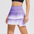 thumbnail image 3 of Falda pantalón de yoga Illusion de dos piezas con cintura alta para mujer, para fitness, correr, entrenamiento, ropa de abrigo, mallas deportivas para gimnasio, 3 of 5