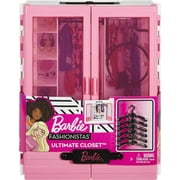 Barbie Fashionista Ultimate Closet Playset with Clothes & Accessories, Includes 5 Hangers