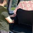 thumbnail image 4 of Drydeepin Boho Pink Groovy Daisy Car Back Seat Cover, Rear Bench Seat Towel Cover, Non-Slip Rear Seat Cover Universal Fit for Sedans SUVs Truck Auto Interior Decor, 4 of 7