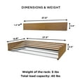 thumbnail image 2 of Step Up Products  27.5 in. Retractable Metal Wall Mount Clothes Drying Rack; Wood Look, 2 of 4