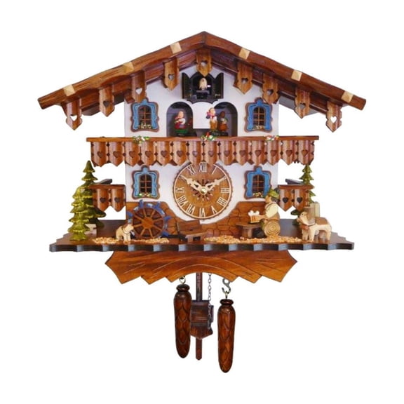 Alexander Taron 15" Engstler Battery-Operated Full Size Cabin Cuckoo Wall Clock
