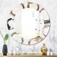 thumbnail image 2 of DESIGN ART Designart 'Geometric Circle Natural Balance I' Printed Mid-Century Oval or Round Wall Mirror - Multi 24in.x24in., 2 of 5