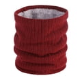 thumbnail image 5 of Tanhomme 2Pack Scarf Winter Double-Layer Neck Warmer Knit Fleece Lined Circle Loop Scarves Winter Thickened Collars High Collars Neck Cover Cold Plush Neutral Warm Neck Cover, 5 of 5