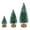 Emerald, variant on Vickerman 3"-5"-7" Red Sisal Bottle Brush Tree Set, Set of 3