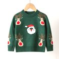 thumbnail image 5 of Staki Kids Sweaters Boys Boys Sweater Cotton Sweater Kids Cable Knit Casual Pullover (Green,4-5 Years), 5 of 5