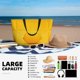 thumbnail image 5 of Fotbe Yellow Lemon Bolsa de Viaje para Playa - Resistente al Agua, Bolsa Tote de Gran Capacidad y Ligera con 7 Bolsillos para Mujeres y Hombres, 5 of 7