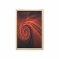 thumbnail image 1 of Spires Wall Art with Frame, Spooky Spiral Form in Darkness with Digital Effects Perplexed Dreamy Place Image Print, Printed Fabric Poster for Bathroom Living Room, 23" x 35", Red, by Ambesonne, 1 of 2