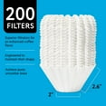 thumbnail image 2 of IMPRESA Disposable Flat-Bottom Coffee Filters - Even Extraction for Pour Over Coffee Maker - Collapse-Resistant High-Wall Design - Mess-Free Pour Over Brewing - 200 Count, White, 2 of 6