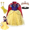 thumbnail image 1 of Vestido de princesa de Disney para niña, disfraz de Cenicienta, Bella, Blancanieves, Aurora, Rapunzel, Isabela, cumpleaños, boda, baile de graduación Fivean unisex, 1 of 2