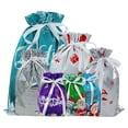 thumbnail image 1 of SIfdSeng Get it Fast Christmas Drawstrings Bags 2026 New Christmas Bags Assorted Sizes Christmas Wrapping Bags Multipack Holiday Drawstring Bags Multicolor Xmas Bags, 1 of 8