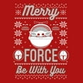 thumbnail image 2 of Boy's Star Wars: The Mandalorian Christmas The Child Ugly Space Pod  Graphic Tee Red Medium, 2 of 4