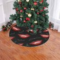 thumbnail image 2 of KXMDXA Smiling Vampire Lips Bats Xmas Christmas Tree Skirt Stand Mat for Holiday Party Decoration Indoor Outdoor 48 inches, 2 of 3