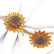 thumbnail image 4 of Broche de girasol para mujer, broches de flores de sol elegantes hechos a mano con diamantes de imitación de cristal de Color, Pins4pcs, 4 of 5