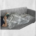 thumbnail image 5 of Floral Soft Flannel Fleece Blanket, Modernized Damask Altered Flowers Accumulated Motifs Print on Plain Backdrop, Cozy Plush for Indoor and Outdoor Use, 50" x 60", White and Dimgray, by Ambesonne, 5 of 5