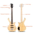 thumbnail image 3 of 4 Strings 36in Small Scale GW101 Electric Bass Guitar Kit with Split Single-coil Pickup, Carry Bag, Strap, Plectrum, Wrench Tool (Natural), 3 of 8