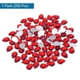 thumbnail image 3 of Uxcell 200Pcs Gemas de Acrílico de Fondo Plano en Forma de Gota 0.4" x 0.6" Rhinestones Artificiales para Manualidades DIY Color Rojo Profundo, 3 of 7