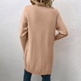 thumbnail image 4 of Vedolay Long Cardigans for Women Thick Kimono Long Sleeve Sweater Loose Asymmetrical Hem Women Outerwear Khaki,M, 4 of 5