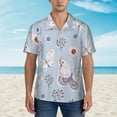thumbnail image 6 of Picia Blue Butterfly Gentle Cotton Regular Fit Short Sleeve Casual Hawaiian Shirt for Men-Medium, 6 of 9