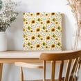 thumbnail image 2 of Framed Canvas Wall Art for Living Room Bees Sunflower Wall Decor, Farmhouses Flower Yellow Aesthetic Paintings for Bedroom Office Kitchen Bathroom, Ready to Hang Artwork Wall Pictures 8x8 Inch, 2 of 9
