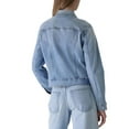 thumbnail image 2 of Calvin Klein Women's Long Sleeve Button Up Denim Classic Trucker Jacket (US, Alpha, Small, Regular, Regular, Light Bay (Light Blue Denim)), 2 of 2