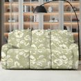 thumbnail image 2 of Xoenoiee Green Peony Leaves Print 8-Piece Recliner Chair Covers Stretch Jacquard Chair Covers for Reclining Chair Recliner Slipcovers for Living Room Soft Recliner Protector with Pockets, 2 of 7