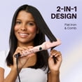 thumbnail image 2 of Wavytalk Ionic Hair Straightener Brush, Anti-Scald Ceramic Straightener Comb with LED Display for Super Smooth Hair, Pink, 2 of 7