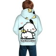 thumbnail image 2 of Sanrio Pochacco Kids' Hoodie 3d Print Sweatshirt Soft Pullover Hooded With Big Pockets Fans Gifts For Boys Or Girls Small, 2 of 7