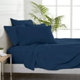 thumbnail image 5 of Bare Home 6 Piece Sheet Set, Microfiber, 2 Extra Pillowcases, Queen, Dark Blue, 5 of 6