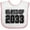 White and Pink, variant on Inktastic Class of 2033 Boys or Girls Baby Bib