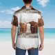 thumbnail image 4 of Fotbe Yak Camisa Hawaiana para Hombre Unisex – Camisa Casual de Verano con Botones de Manga Corta de Algodón y Lino,Large, 4 of 7