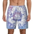 thumbnail image 3 of Uemuo Round Snow Merry Christmas Pattern Mens Swim Trunks Quick Dry Board Shorts with Mesh Lining, Stretch Beach Shorts Quick Dry No-Chafing Board Shorts-Small, 3 of 9