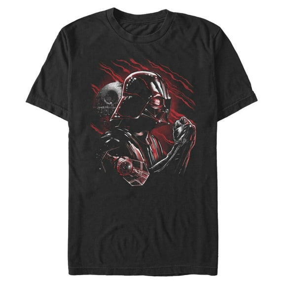 Mens Star Wars Vader Death Star Clench T Shirt