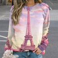 thumbnail image 2 of Sweatshirt For Womens Crewneck Eiffel Tower Hoodies Teen Girls Cute, 2 of 7