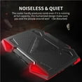 thumbnail image 2 of Refroidisseur d'Ordinateur Portable Réglable Silencieux 5 Ventilateurs Base de Refroidissement pour Bureau Travail Jeu Vidéo Noir et Rouge, 2 of 7