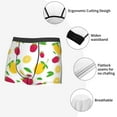 thumbnail image 6 of Balery Strawberry and Lemon Men's Boxer Briefs, Soft and Breathable Cotton Underwear with nylon Waistband-Large, 6 of 9